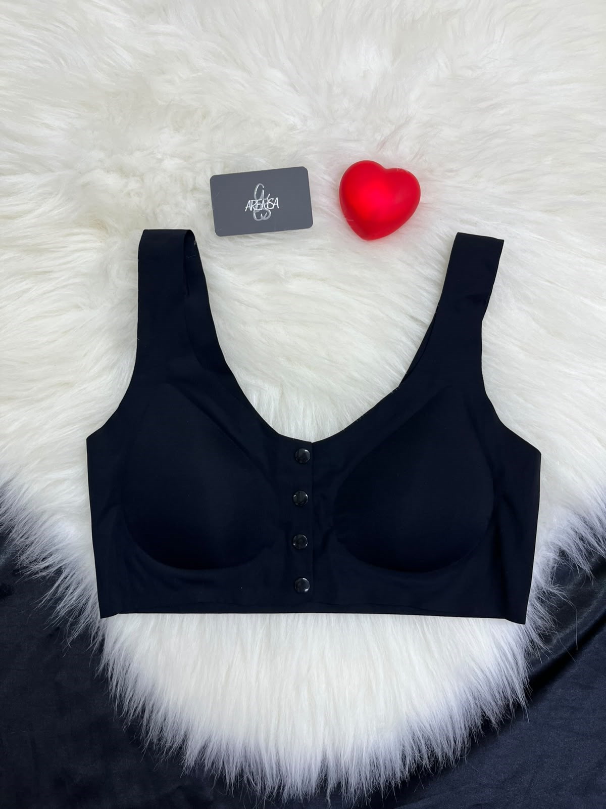 Siyah Dolgusuz Düğmeli Lazer Kesim Bralet