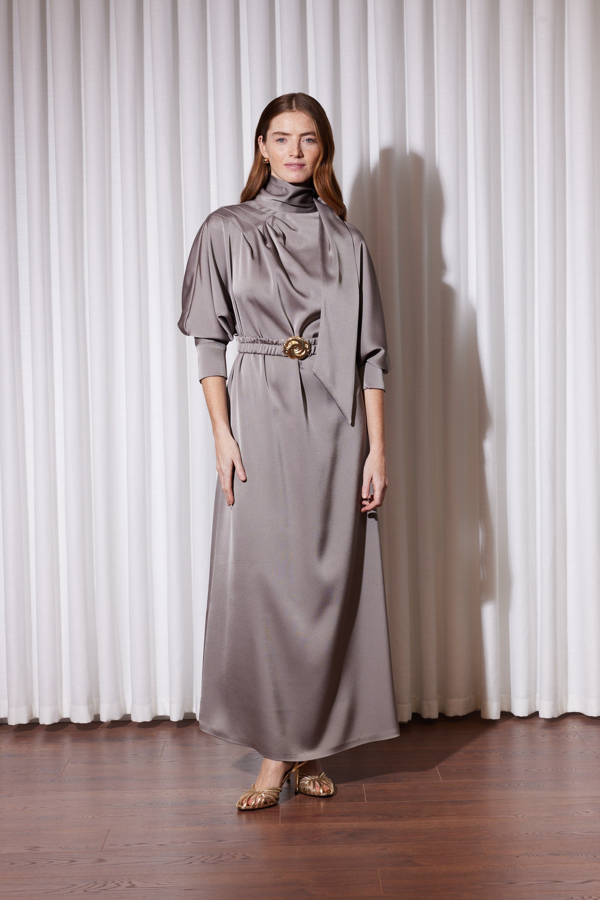 26SY5191MS MIDNIGHT SILK ELBİSE
