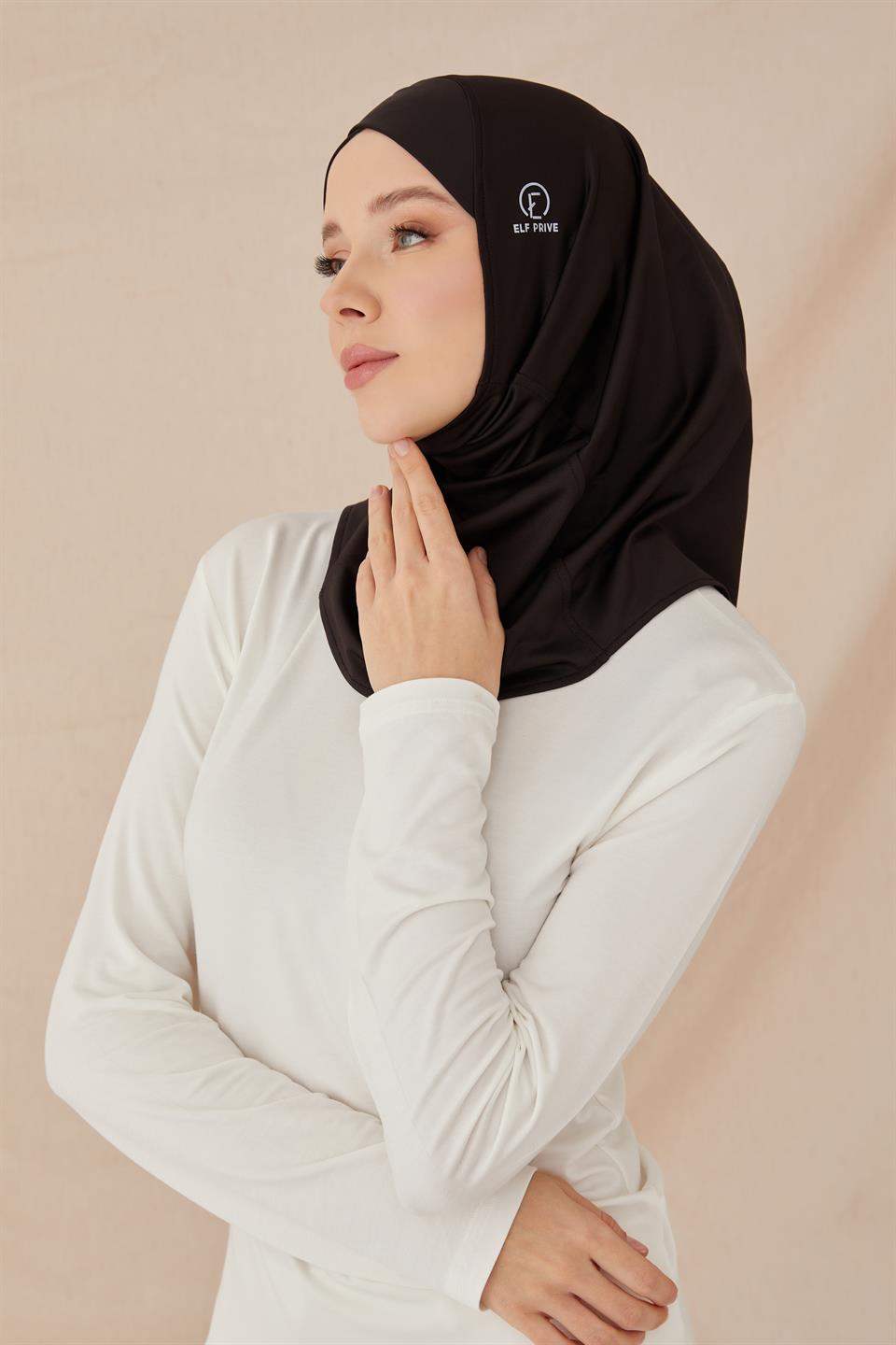 CROSS HIJAB BONNET-BLACK