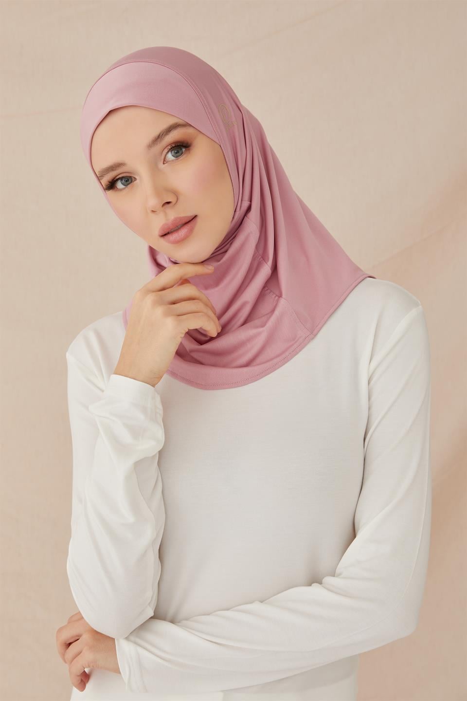 DÜZ HİJAB BONE-PUDRA