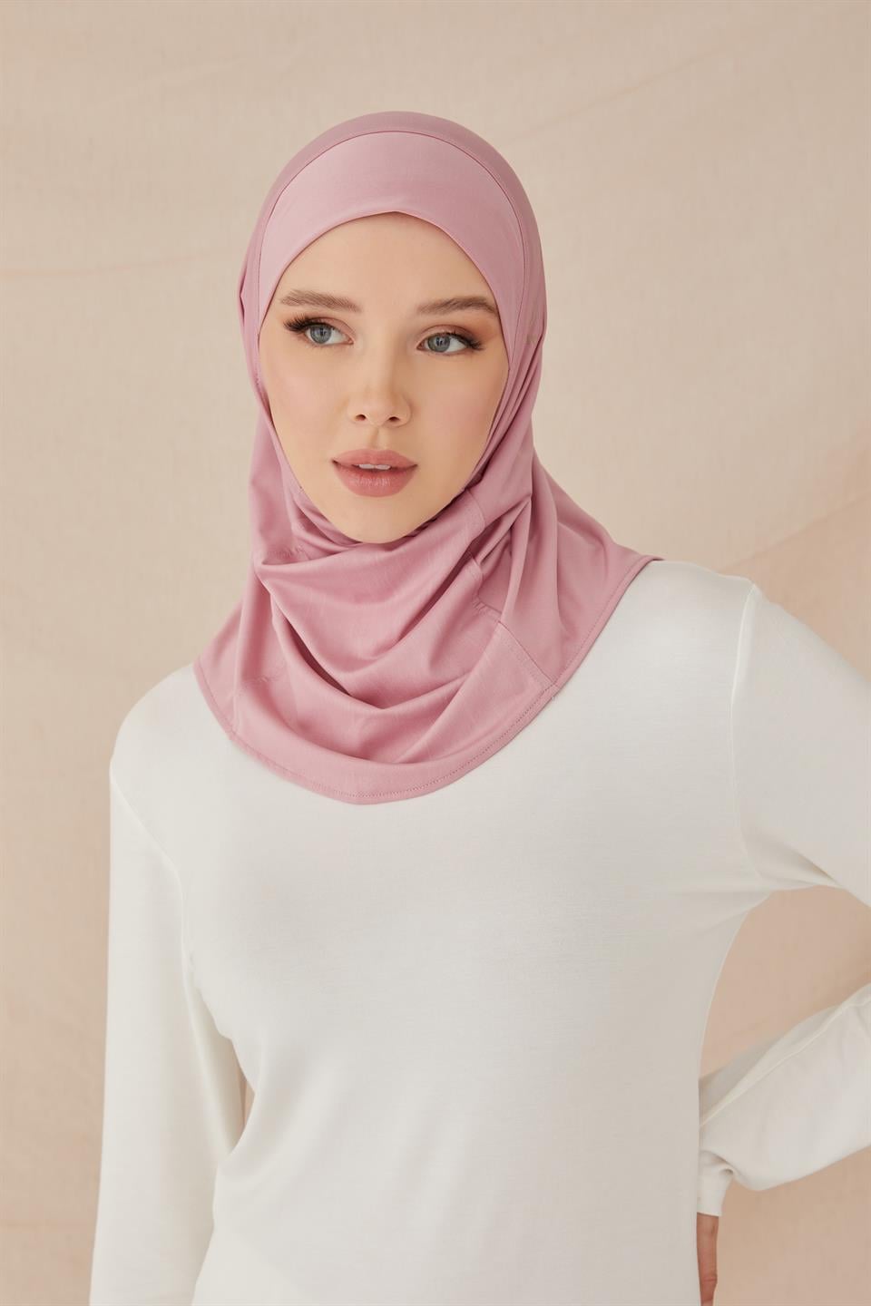 DÜZ HİJAB BONE-PUDRA