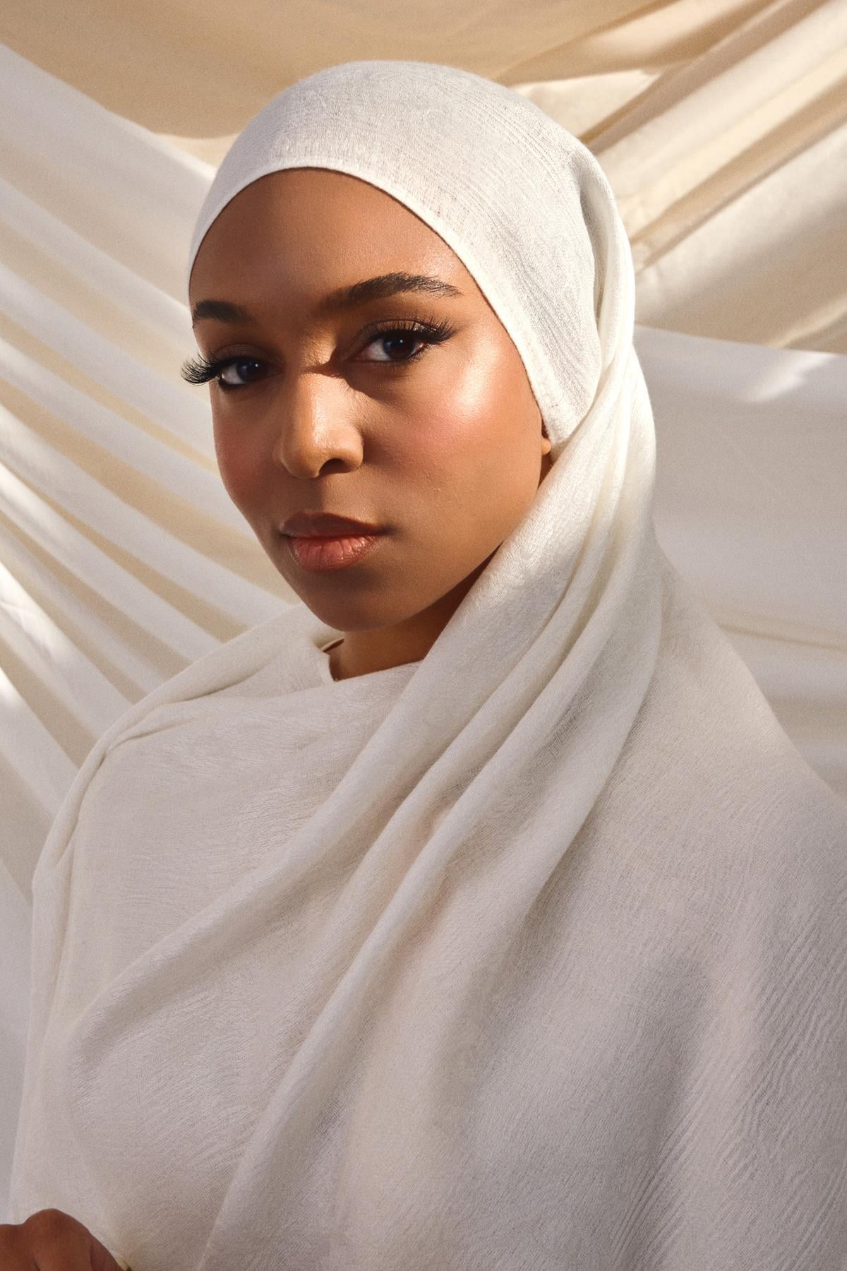 KAŞMİR DOKUMA ŞAL-BEYAZ