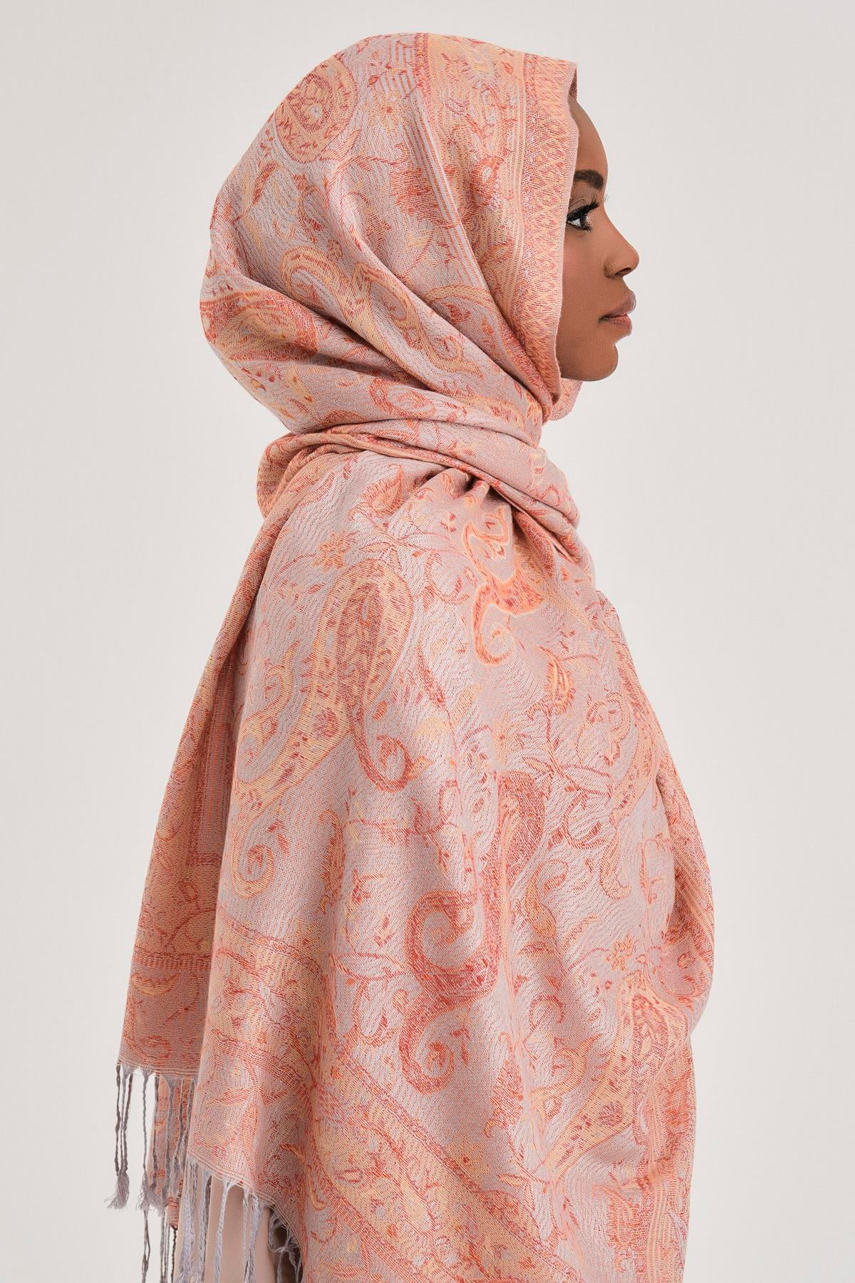 KAŞMİR DOKUMA ŞAL-GRİ