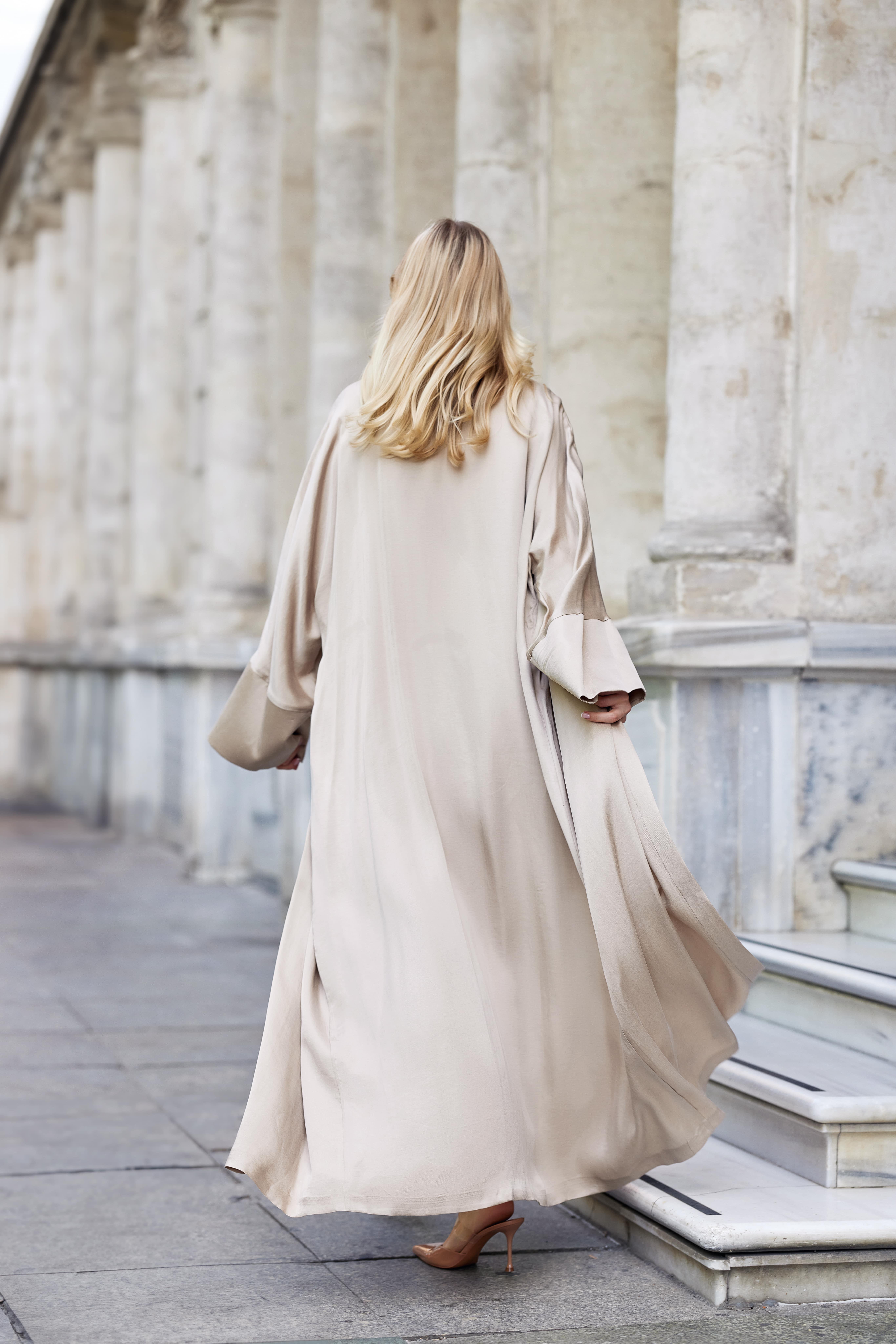 PREMIUM CASUAL ABAYA-BEIGE