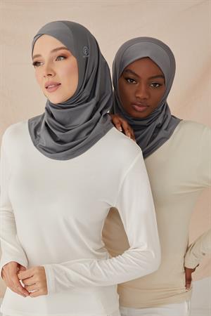 ÇAPRAZ HİJAB BONE-ANTRASİT