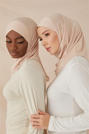 ÇAPRAZ HİJAB BONE-BEJ