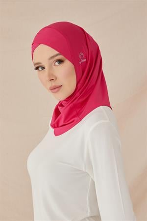 ÇAPRAZ HİJAB BONE-FUŞYA
