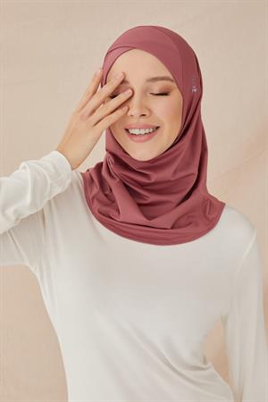 ÇAPRAZ HİJAB BONE-GÜL KURUSU