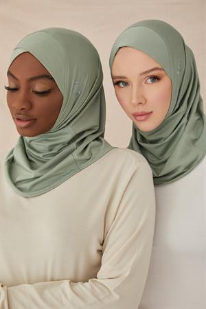 CROSS HIJAB BONNET-MINT