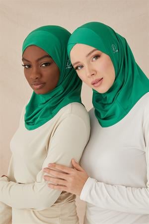 ÇAPRAZ HİJAB BONE-YEŞİL