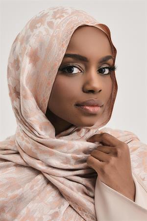 FLORAL KAŞMİR DOKUMA ŞAL-BEJ