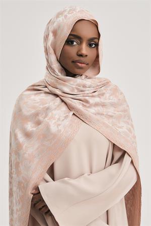 FLORAL KAŞMİR DOKUMA ŞAL-BEJ