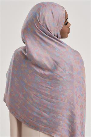 FLORAL KAŞMİR DOKUMA ŞAL-GRİ