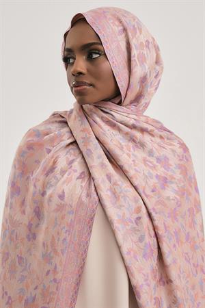 FLORAL KAŞMİR DOKUMA ŞAL-PUDRA