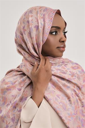 FLORAL KAŞMİR DOKUMA ŞAL-PUDRA