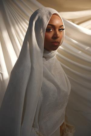 KAŞMİR DOKUMA ŞAL-BEYAZ