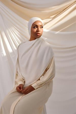 KAŞMİR DOKUMA ŞAL-BEYAZ