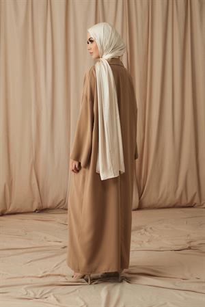 KRUVAZE YAKA DAILY ABAYA-CAMEL