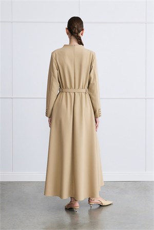 Kuşaklı Elbise Camel