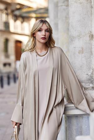 PREMIUM CASUAL ABAYA-BEIGE