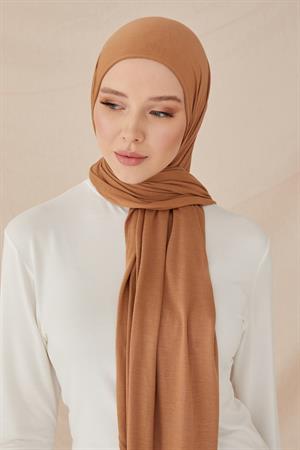 PREMIUM PLAIN COTTON COMBED SHAWL-CAMEL
