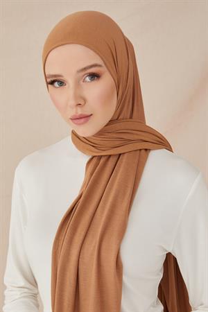 PREMIUM PLAIN COTTON COMBED SHAWL-CAMEL
