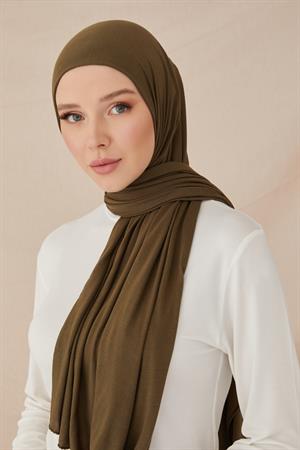 PREMIUM PLAIN COTTON COMBED SHAWL-KHAKI