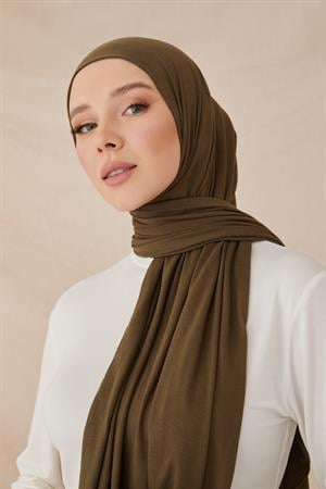 PREMIUM PLAIN COTTON COMBED SHAWL-KHAKI