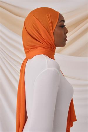 PREMİUM DÜZ PAMUK PENYE ŞAL-TURUNCU