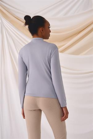 ROLL NECK BODY WITH SVAROVSKI-GREY