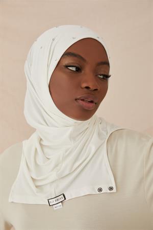 PREMIUM COMBED BONNET WITH SVAROVSKI-ECRU