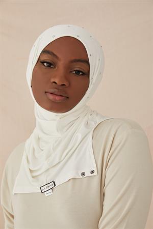 PREMIUM COMBED BONNET WITH SVAROVSKI-ECRU