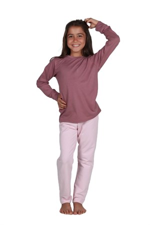 Malabadi Gül Kurusu Kışlık Kız Çocuk Pijama Takımı 4002