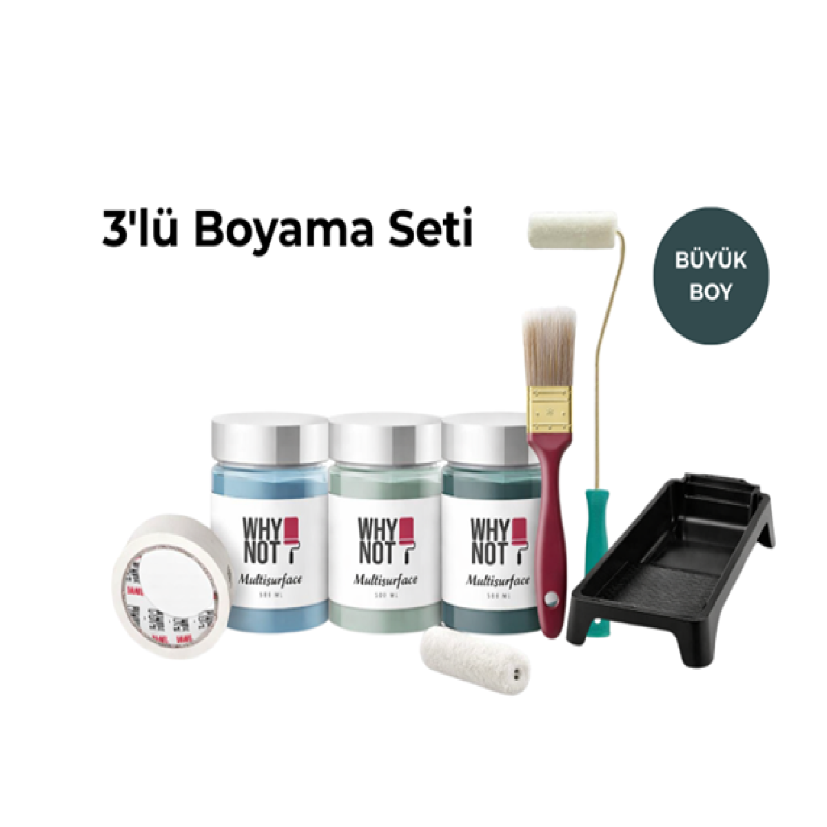 3 Renk Boyama Seti (Büyük Boy)