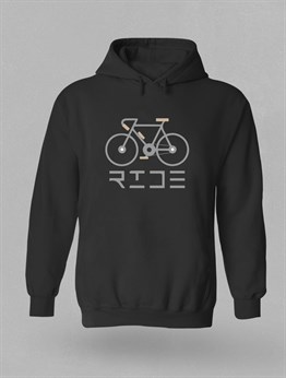 Senz Bisiklet Temalı Baskılı Kapüşonlu Sweatshirt-B