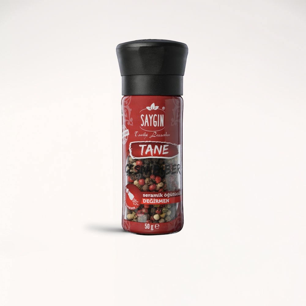SAYGIN Tane Çeşni Karabiber Değirmen 50 Gr