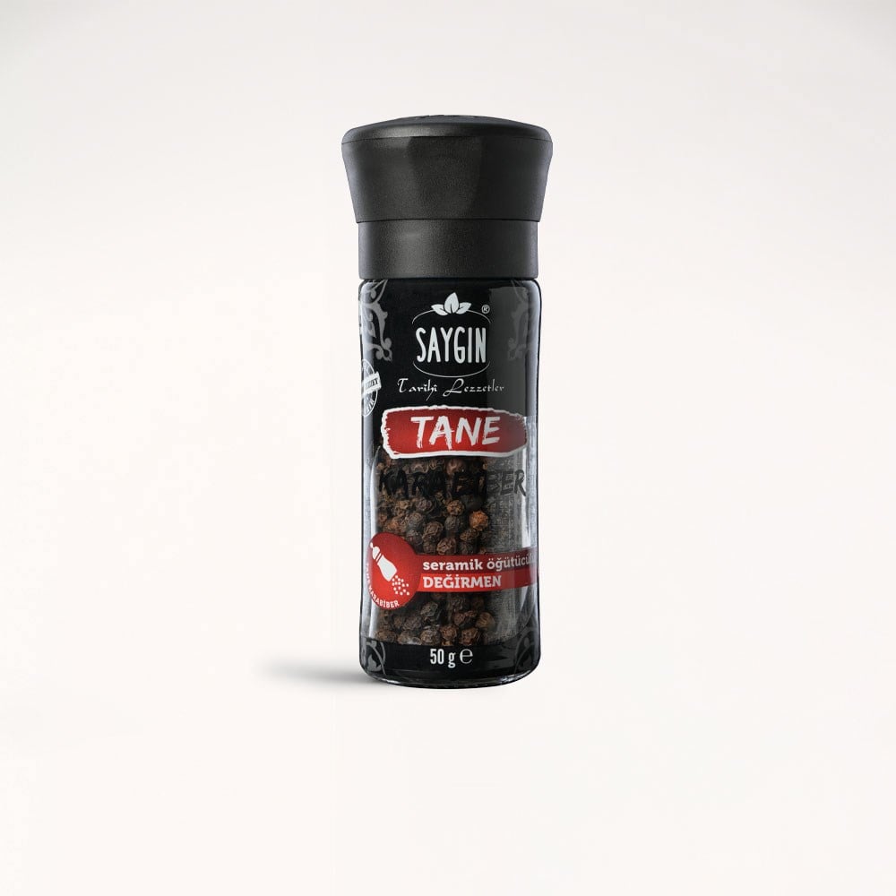 SAYGIN Tane Karabiber Değirmen 50 Gr