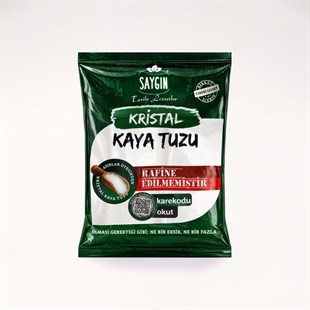 SAYGIN Rafine Edilmemiş Doğal Kristal Kaya Tuzu Öğütülmüş Sofralık 500 Gr