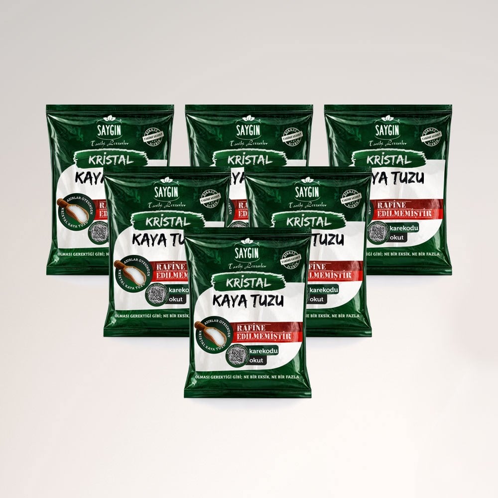 Kaya Tuzu Sofralık 500 G 6'lı Paket (6x500G=3KG)