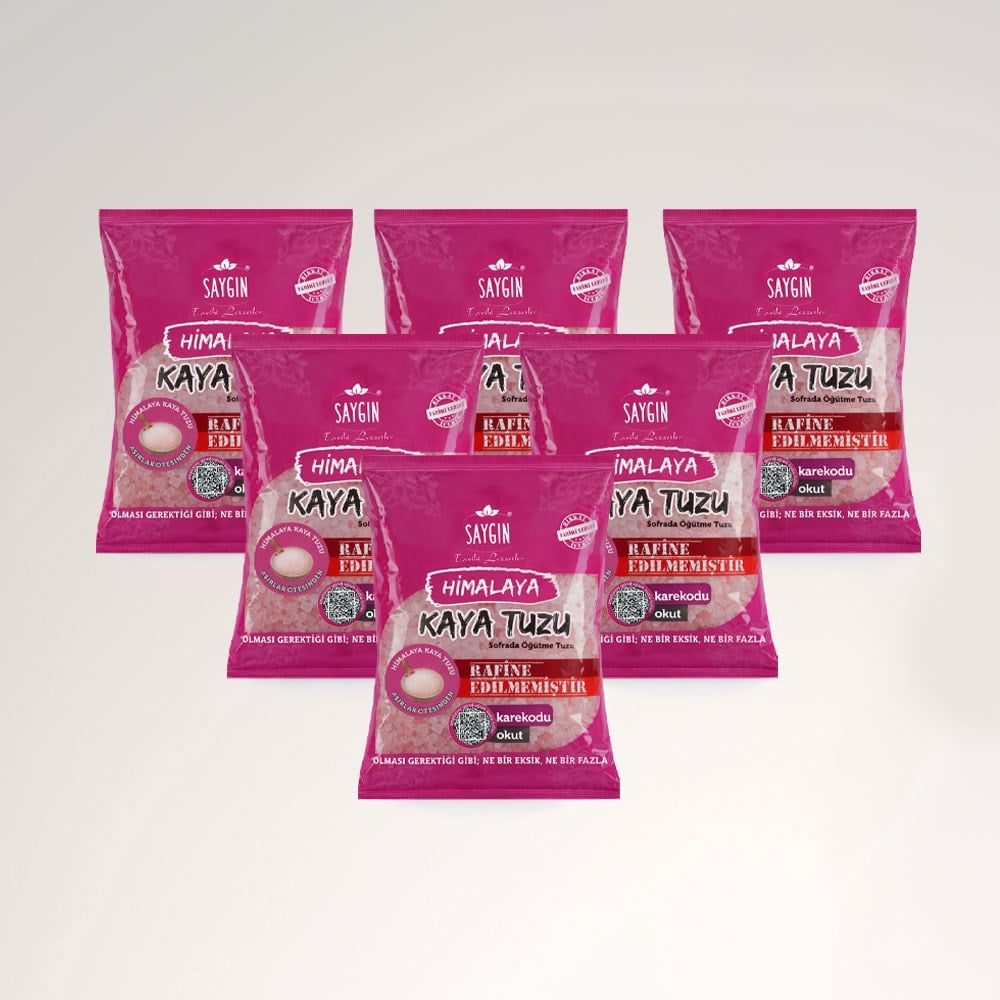 SAYGIN 6'lı Paket Himalaya Tuzu Öğütme 6x500 Gr