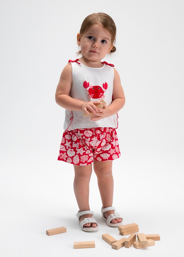 Mayoral Kız Bebek Şort Tshirt Set