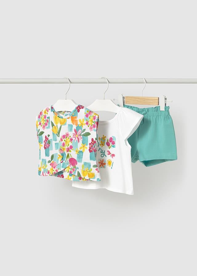 Mayoral Kız Bebek Şort Tshirt Set