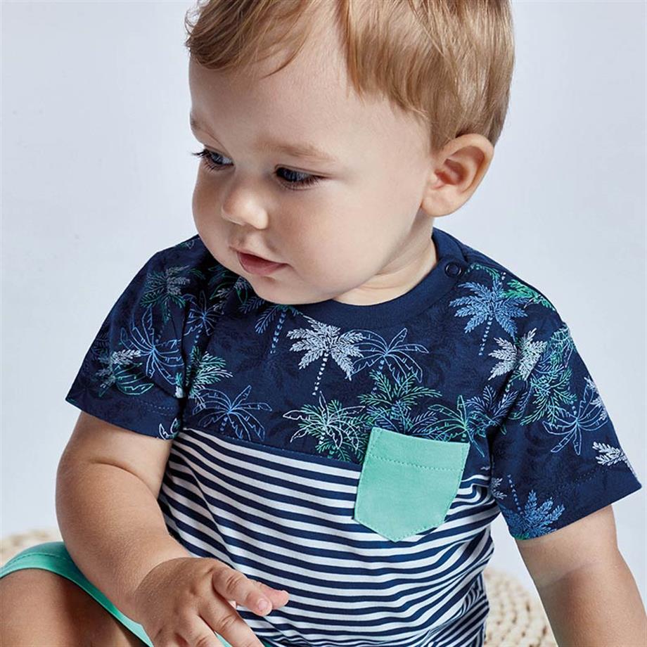 Mayoral Erkek Bebek Mavi Palmiye T-Shirt