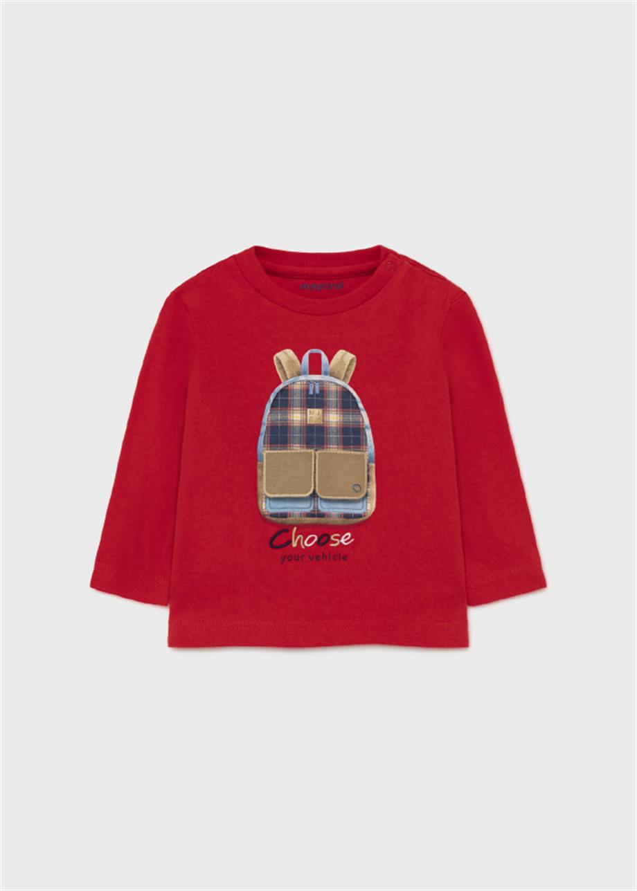 Mayoral Erkek Bebek Uzun Kollu Sırt Çantası Detaylı T-Shirt