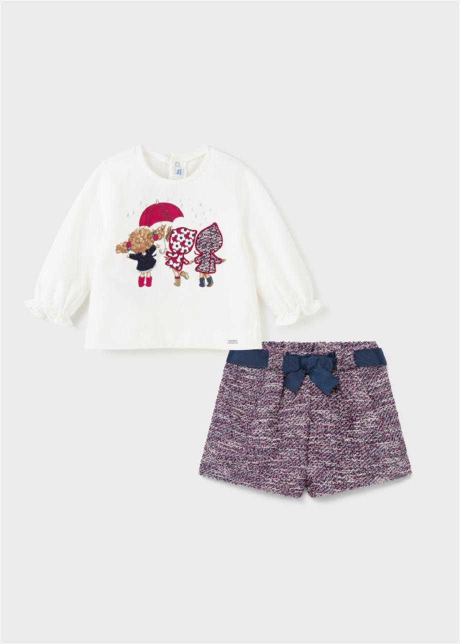 Mayoral Kız Bebek Bermuda Takım Set