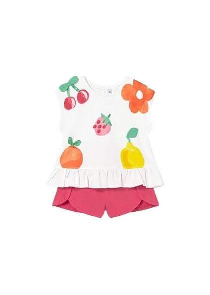 Mayoral Kız Bebek Şort Tshirt Set