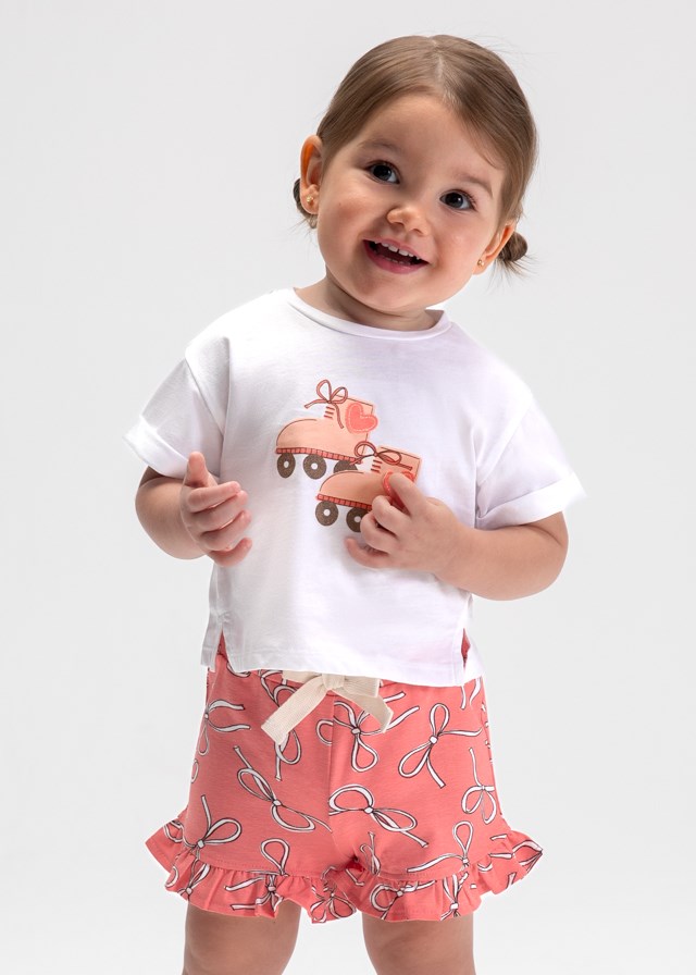 Mayoral Kız Bebek Şort Tshirt Set