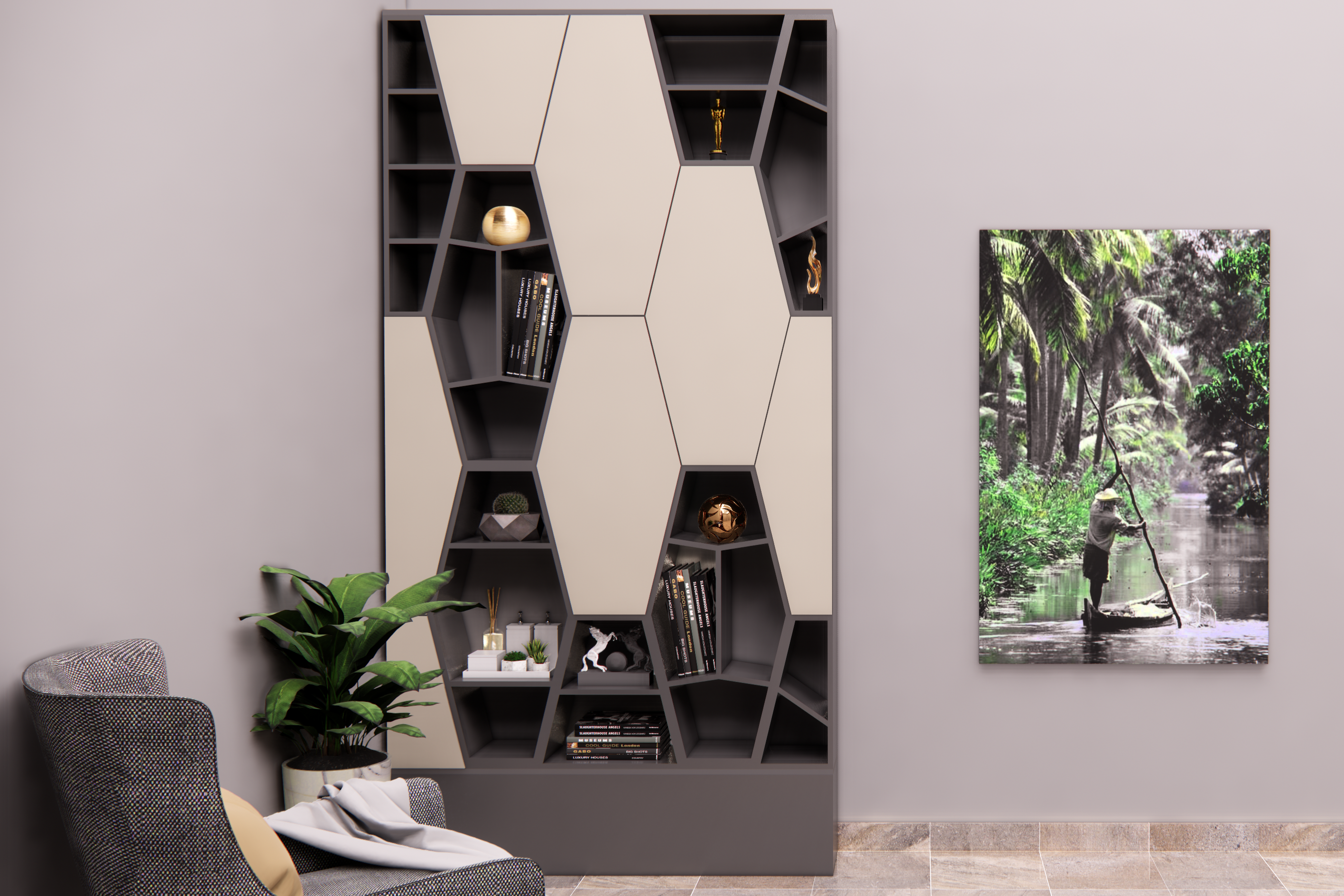 DECO ACCESSORY PARTITION & SHELF H:280x150 CM LENGTH