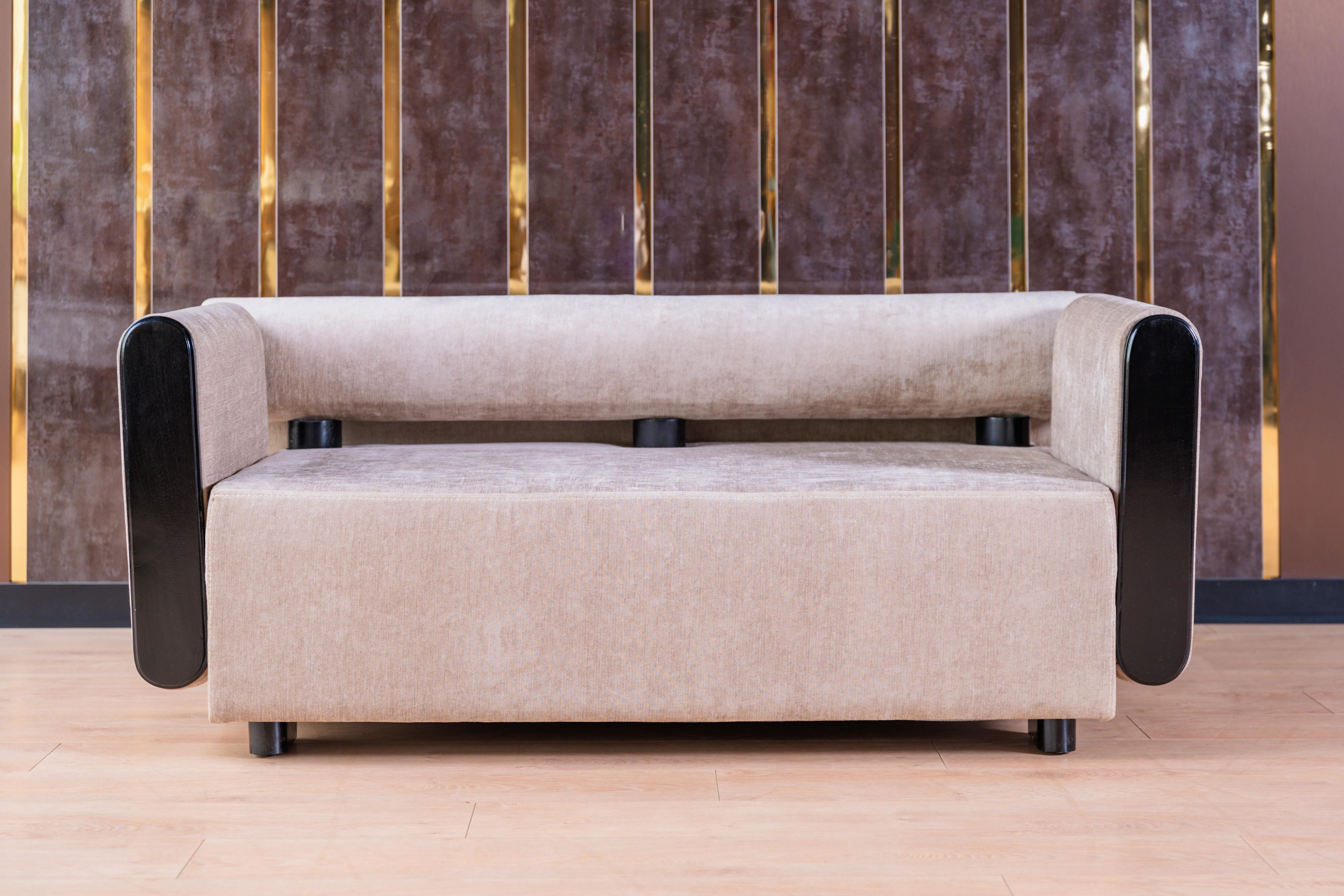 KAREN TWO SEATER SOFA - DRAPP/NUBUCK