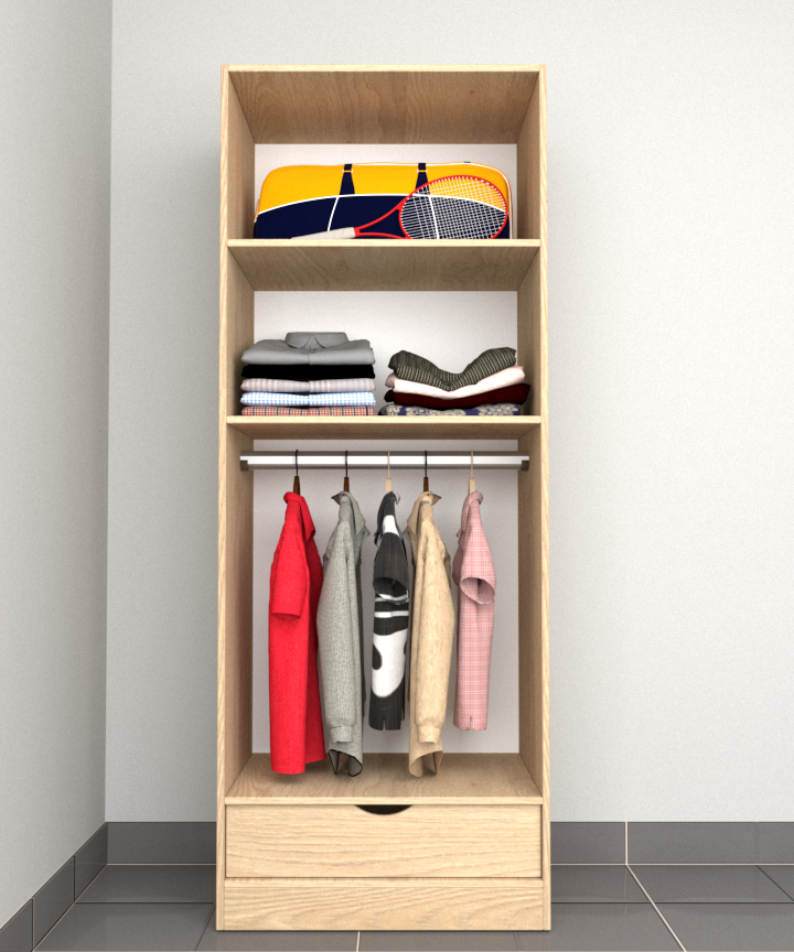 MAGIC 1DRW 90H 1S WARDROBE
